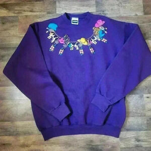 Tultex Superweight Purple Cowgirl Pullover Sweatshirt Size XL